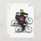 Recycelnd Bins mit dem Fahrrad Postkarte (Vorne/Hinten)