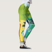 Recycelnd Bins Müll Müllabfuhr Leggings (Rechts)