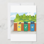 Recycelnd Bins Mülleimer Einladung (Vorderseite)
