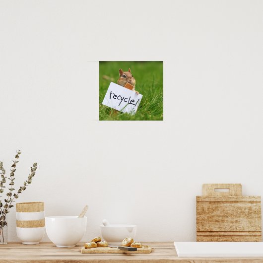 Recycelnd Chipmunk Poster (Küche)