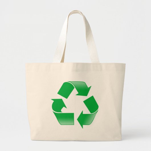 Recycelnd CLASSIC-GERECYCELT SYMBOL Jumbo Stoffbeutel (Vorne)