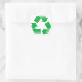 Recycelnd CLASSIC-GERECYCELT SYMBOL Quadratischer Aufkleber (Tasche)
