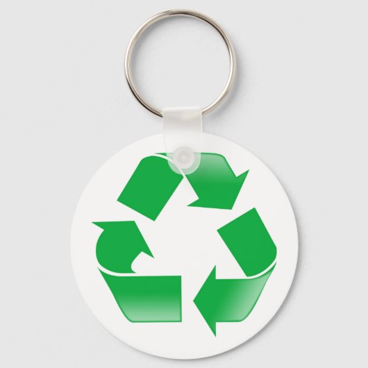 Recycelnd CLASSIC-GERECYCELT SYMBOL Schlüsselanhänger (Vorderseite)