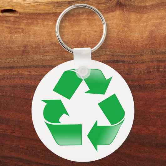 Recycelnd CLASSIC-GERECYCELT SYMBOL Schlüsselanhänger (Vorderseite)