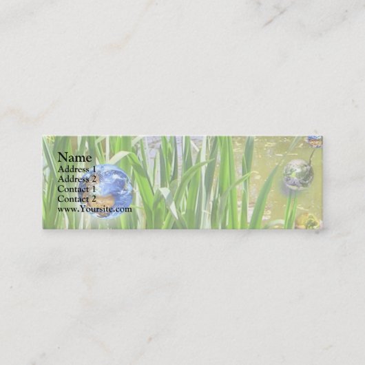 Recycelnd Erde Mini Visitenkarte (Vorderseite)