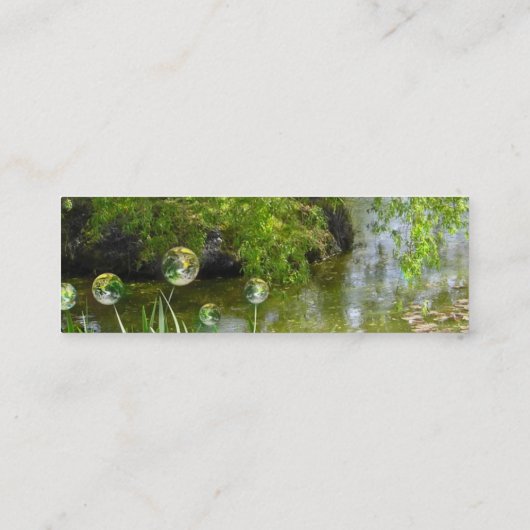 Recycelnd Erde Mini Visitenkarte (Rückseite)