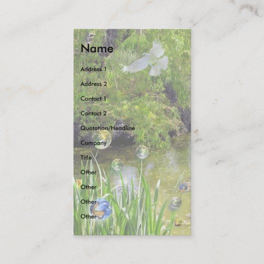 Recycelnd Erde! Visitenkarte (Vorderseite)