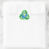 Recycelnd Erdsymbol gerecycelt Aufkleber (Tasche)
