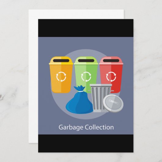 Recycelnd Garbage Collection Einladung (Vorne/Hinten)