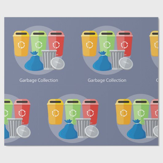 Recycelnd Garbage Collection Geschenkpapier (Flach)