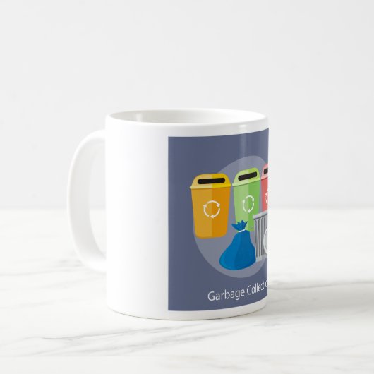 Recycelnd Garbage Collection Kaffeetasse (Vorderseite Links)
