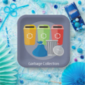 Recycelnd Garbage Collection Pappteller (Party)
