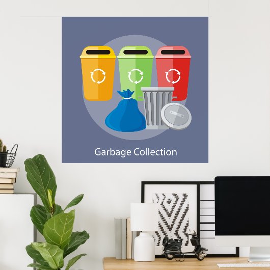 Recycelnd Garbage Collection Poster (Heimbüro)