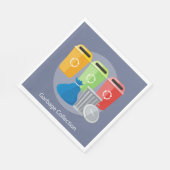 Recycelnd Garbage Collection Serviette (Ecke)