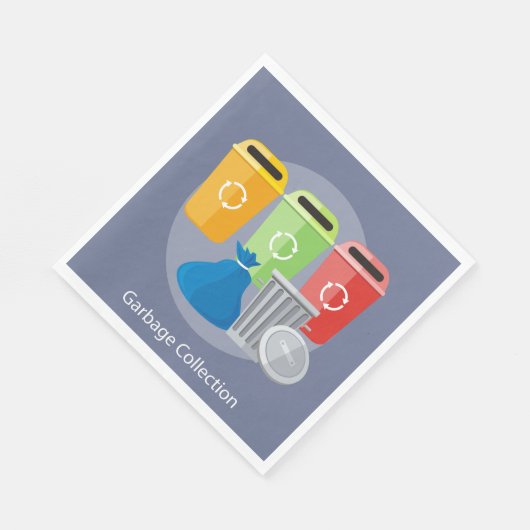 Recycelnd Garbage Collection Serviette (Ecke)