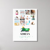 Recycelnd Garbage Truck Baby Boy 1. Jahr Fotos Leinwanddruck (Vorderseite)