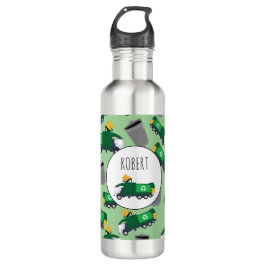 Recycelnd Garbage Truck Muster Boys Name Edelstahlflasche