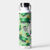 Recycelnd Garbage Truck Muster Boys Name Trinkflasche (Vorne)