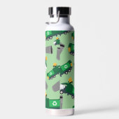 Recycelnd Garbage Truck Muster Boys Name Trinkflasche (Rechts)