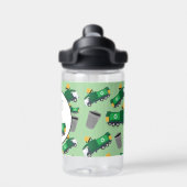 Recycelnd Garbage Truck Muster Boys Name Trinkflasche (Rückseite)