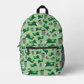 Recycelnd Garbage Truck Muster Boys School Bedruckter Rucksack (Vorderseite)