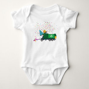 Recycelnd Garbage Truck Party Baby Strampler