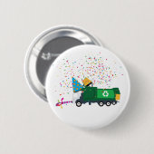 Recycelnd Garbage Truck Party Button (Vorne & Hinten)