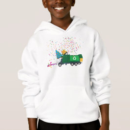 Recycelnd Garbage Truck Party Hoodie