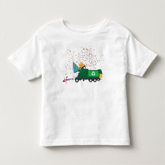 Recycelnd Garbage Truck Party Kleinkind T-shirt (Vorderseite)