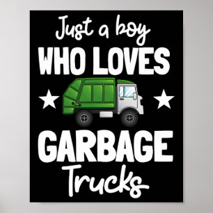 Recycelnd Garge Truck Recycelte Müllsammler Eart Poster