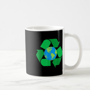 Recycelnd Klimaschutz-Umwelt auf der Erde Kaffeetasse