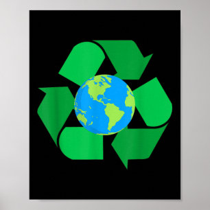 Recycelnd Klimaschutz-Umwelt auf der Erde Poster