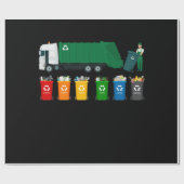 Recycelnd LKW Geschenkpapier (Flach)