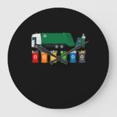 Recycelnd LKW Große Wanduhr (Vorderseite)