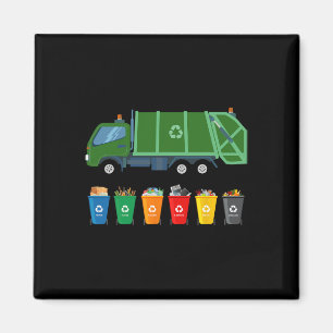Recycelnd LKW Kids Garage LKW Mülleimer Magnet