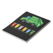 Recycelnd LKW Kids Garbour Truck Notizblock (Rotiert)