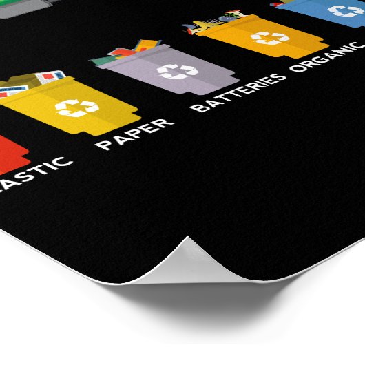 Recycelnd LKW Kids Garbour Truck Poster (Ecke)