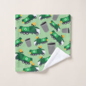 Recycelnd LKW-Muster Badhandtuch Set (Waschlappen)