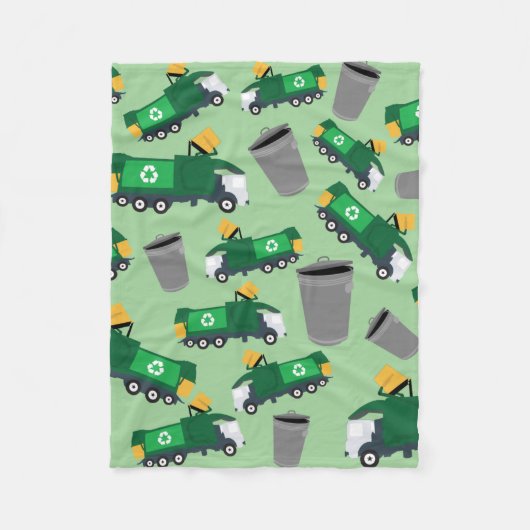 Recycelnd LKW-Muster Fleecedecke (Vorderseite)
