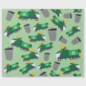 Recycelnd LKW-Muster Geschenkpapier (Flach)