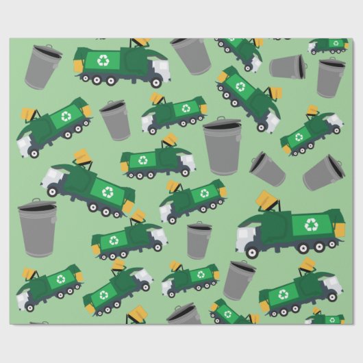 Recycelnd LKW-Muster Geschenkpapier (Flach)