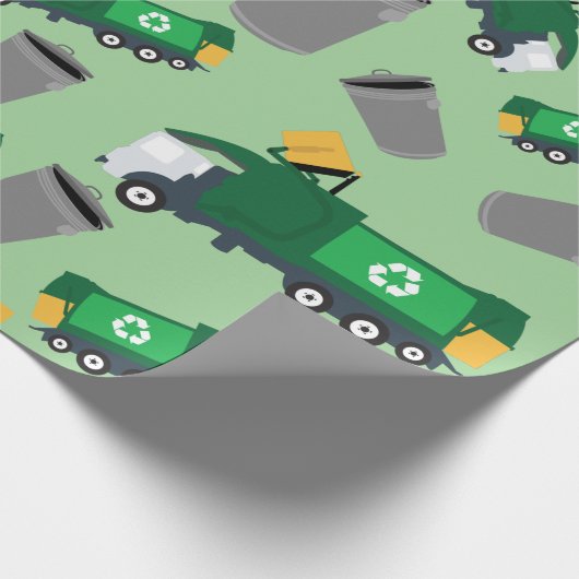 Recycelnd LKW-Muster Geschenkpapier (Ecke)