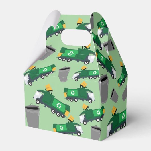 Recycelnd LKW-Muster Geschenkschachtel (Rückseite)