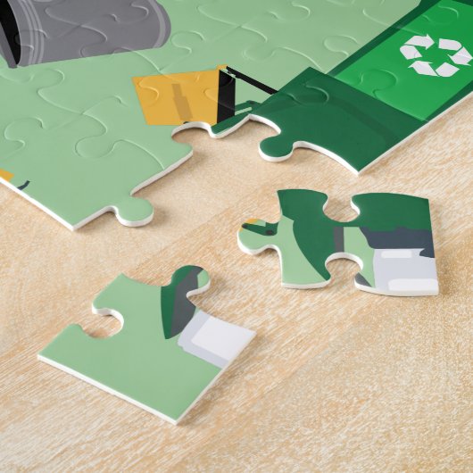 Recycelnd LKW-Muster Puzzle (Seite)