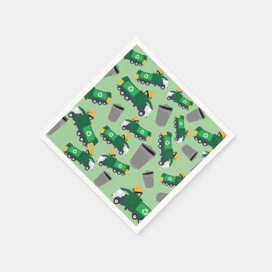 Recycelnd LKW-Muster Serviette (Ecke)