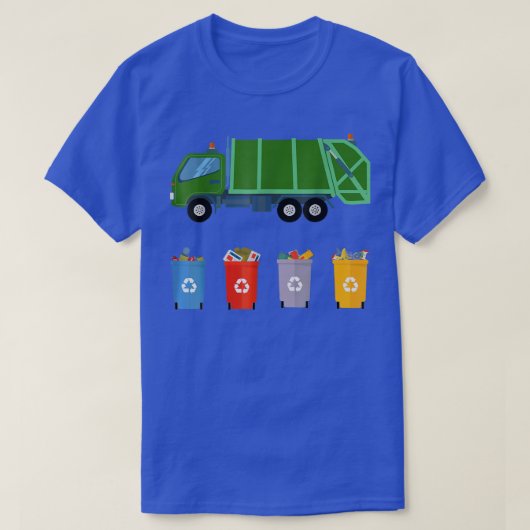 Recycelnd LKWs Müllwagen T-Shirt (Design vorne)