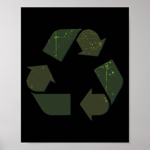 Recycelnd Logo Earth Costume Gerecycelt Geschenke  Poster