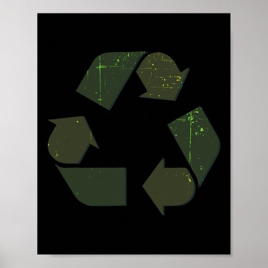 Recycelnd Logo Earth Costume Gerecycelt Geschenke  Poster (Vorne)