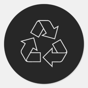 Recycelnd Logo Recycle Symbol Earth Green Men Runder Aufkleber