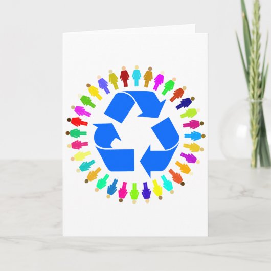 recycelnd Menschen Karte (Vorderseite)